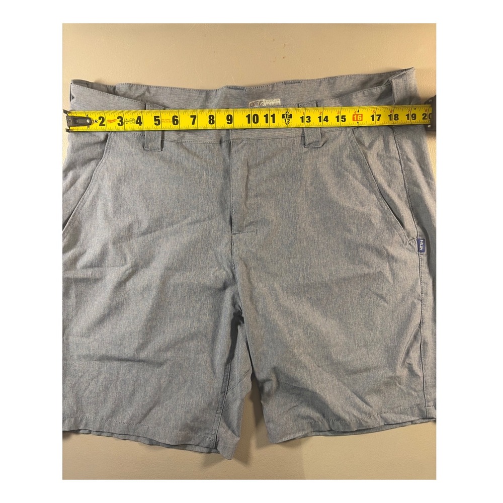 Huk Fishing Shorts Mens XL Blue Heather Performance Stretch Board Shorts 9 Insea - Picture 3 of 8